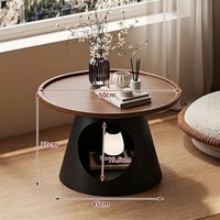 Table d'appoint/bas de lit pour animaux de compagnie, écologique, facile à nettoyer, avec plateau supérieur, base en métal léger, pour chats