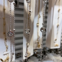 Bracelet en fer double couche avec zircon, non ternissant, bijoux faits à la main, cadeau unisexe