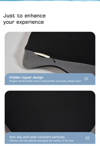 Ergonomic U Shape <b>Memory</b> <b>Foam</b> Seat Cushion for Chair Buttocks Support Black and Gray Solid Color - Product Image 6