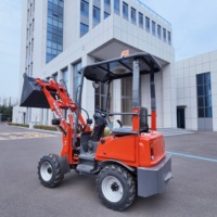 Mini-chargeuse sur pneus électrique, chargeuse frontale électrique compacte avec batterie au lithium, certifiée CE pour l'utilisation en jardin et en ferme