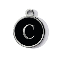 Pendentif Breloque Lettre Anglaise (26 Lettres) en Acier Inoxydable, Fait Main, Goutte d'Huile, Accessoire de Bijouterie Tendance