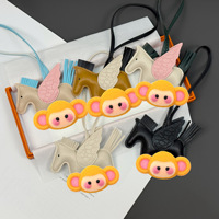 Crocodile véritable PULeather ange petit cheval volant sac pendentif nouveau fait à la main en peau de mouton petit cheval voiture porte-clés gland pendentif