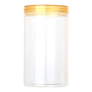 Selling Food Grade Clear 680ML Pet Cookie Jar Plastic Jar For Candy Peanut Butter Honey Jams Jar