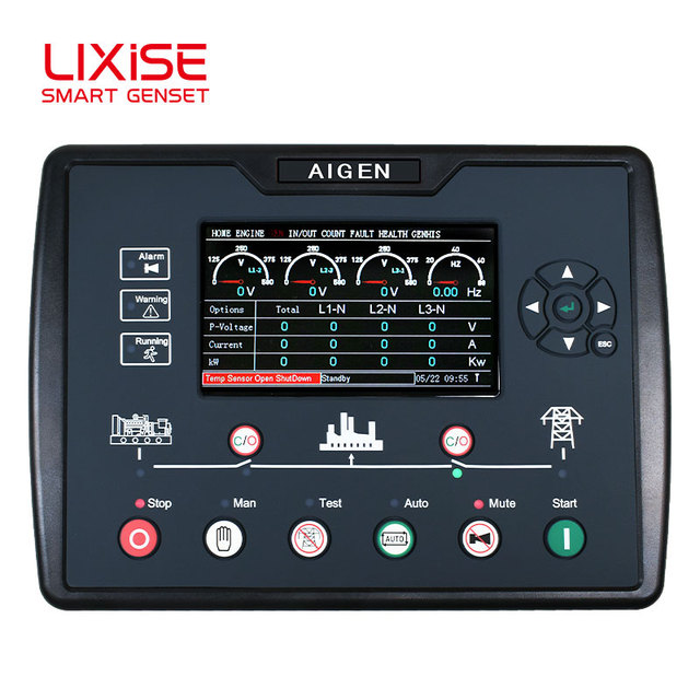 LIXiSE High Quality AIG6520 Generator Controller Wireless Connect Mobile Phone APP Color LCD Screen Genset Start Module