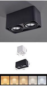 Plafonnier encastré LED commercial sans cadre, éclairage intérieur, alimentation CA, intensité variable, aluminium, blanc neutre 4100K, noir - Product Image 6