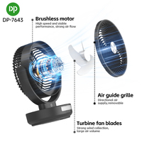 Nouveau design de ventilateur de table rechargeable ventilateur oscillant portable de bureau avec télécommande d'affichage de puissance de lumière LED