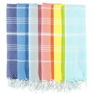 Hot Selling Custom Super Soft Cotton Turkish Beach Towels Cotton Turkish Beach Towel