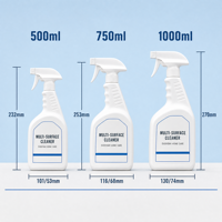 Bouteilles pulvérisatrices en plastique PE 500ml 750ml 1000ml – Flacons vides avec gâchette, pulvérisateur pour détergent, nettoyant, solutions de nettoyage à buse réglable