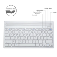 LVKIDRON Mini inalámbrico silencioso para teclado Combo delgado portátil para Apple iPad iPhone Android Tablet y teléfono