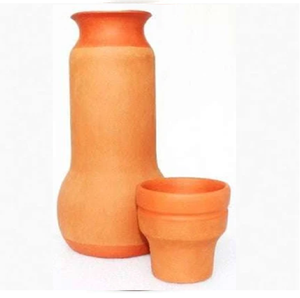 Portavelas de terracota ecológico hecho a mano con gran capacidad, arcilla natural rústica para decoración del hogar, centro de mesa - Product Image 3