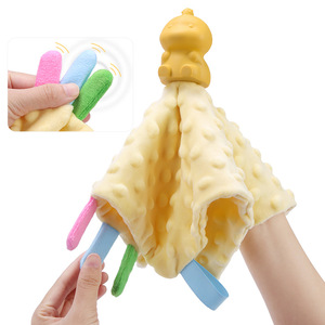 Couverture de confort en silicone Hug Dragon pour nourrissons et tout-petits, jouet doux à mâcher avec fonction bavoir anti-bave - Product Image 3