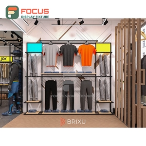 Étagères murales métalliques de haute qualité pour boutique, solution complète pour magasin de vêtements - Product Image 3