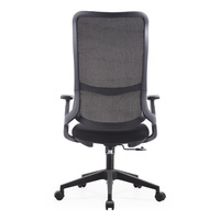 Chaise d'appoint en tissu de couleur noire Fauteuil pivotant à base inclinable doux avec chaise de bureau pour appuie-tête