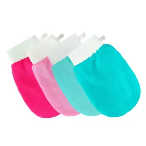 Hot Sale Popular Pure Color 100% Natural Custom Logo Body Bath Gloves Silk Gloves