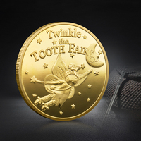 Prix usine fée des dents pièces d'or cadeau pour enfants dent métal pièce commémorative château