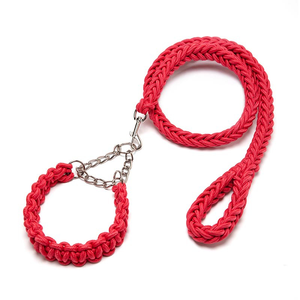 Correa de Perro de Lujo Resistente, Fabricada al por Mayor, Correa de Nailon Trenzado Sólido con <span class=keywords><strong>Collar</strong></span> - Product Image 3