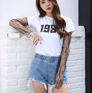 Dual-Use Summer Anti-UV Silk Fabric Gloves Breathable and <b>Sexy</b> with Ice Sleeves and <b>Socks</b> for Ladies - Product Image 5