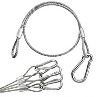 Câble de sécurité en acier avec crochets pour équipement de rigging DJ/PAR/Projecteur/Éclairage mobile