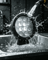 7.1Inch 60W 4320lm LED Work Light 4D Lens IP68 Waterproof 12-48V Auxiliary Driving Lamp for Offroad Car Truck Forklift Machinery