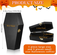 Boîte inachevée pin cercueils funéraires boîte Goth décoration artisanat petite fête d'halloween noir Pet enterrements cercueil en bois cercueil pour animaux de compagnie