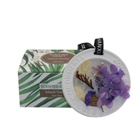 Emballage de cadeau fait main personnalisé Bougies parfumées d'aromathérapie Comprimés de cire avec fleurs séchées Fait à la main et unique
