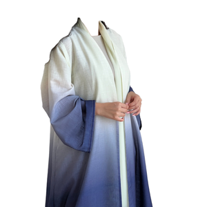 Abaya Maxi de Manga Larga Personalizada de Lujo, Transpirable, de Secado Rápido, Anti-Pilling, de Lino, para Verano, Servicio OEM, Estilo Abierto y Modesto para Oriente Medio, Dubai - Product Image 2