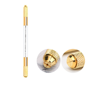 Pluma de Microblading de Doble Punta con Mango Negro y Porta Agujas Reutilizable para Kits de Tatuaje Microshade PMU - Product Image 5
