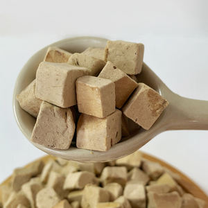 OEM ODM Vente en gros d'aliments pour animaux <span class=keywords><strong>de</strong></span> compagnie Emballage personnalisé 100% naturel <span class=keywords><strong>Foie</strong></span> <span class=keywords><strong>de</strong></span> <span class=keywords><strong>canard</strong></span> lyophilisé en dés Collations pour chats et chiens - Product Image 2