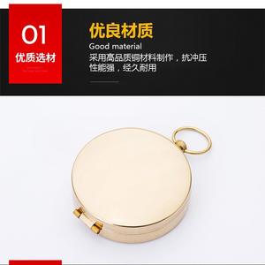 เข็มทิศทองเหลืองอี้หวู่ G50F เข็มทิศพกพาอเนกประสงค์เรืองแสงความแม่นยำสูงพร้อมห่วงแขวน - Product Image 5