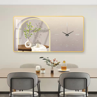 Peinture décorative moderne de salle à manger horloge murale de salon horloge murale de fond de table peinture murale