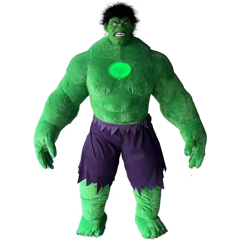 220cm enorme gonfiabile Hulk verde gigante verde uomo personaggio dei cartoni animati mascotte Costume Fancy Dress Party pubblicità cerimonia puntelli