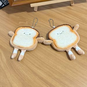 Nieuwe Creatieve Toast Brood Pluche Portemonnee Mode Kawaii Mini Key Card Oortelefoon Opslag Portemonnee Cartoon Tassen Hanger - Product Image 3