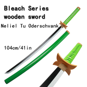 Réplica de Cuchillo de Madera <span class=keywords><strong>Kyoka</strong></span> Suigetsu Senbonzakura de la Serie Bleach, Accesorio de Cosplay con Hoja de Bambú para Exhibiciones de Manga y Actuaciones Escénicas - Product Image 1
