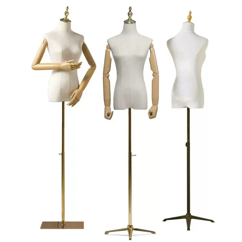 Clothing Store Upper-Body Torso Linen ABS Plastic Models Female Dress Form Half Body Mannequin Women for Shop