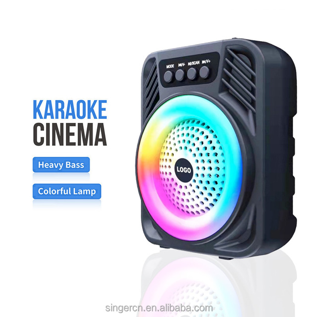 JBK-S7 New 4inch Led Light Mini Wireless Portable Spekers Subwoofer bluetooth Speaker