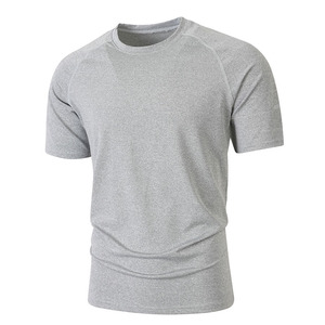 Nuevos productos de comercio exterior transfronterizo 2026: Camiseta deportiva informal de manga corta con cuello redondo y color liso para hombre, con iones. - Product Image 3
