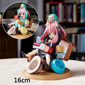 Figura de Anime SPY FAMILY de 16CM, modelo sentado de dibujos animados, figura de acción de PVC para niños bonitos, regalo de estatua - Product Image 1