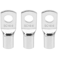 CHAER Cosses de câble en argent étamé, borne électrique, connecteur de câble de 95 mm, presse-cosses avec un trou