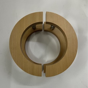 Manija <span class=keywords><strong>de</strong></span> puerta semicircular minimalista <span class=keywords><strong>de</strong></span> madera maciza con vidrio, herraje original <span class=keywords><strong>de</strong></span> madera para entrada <span class=keywords><strong>de</strong></span> hotel, boutique o tienda. - Product Image 4