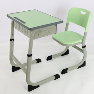 Muebles escolares duraderos de metal y madera, silla de escritorio individual para estudiantes con altura ajustable para mesa de aula para estudiantes - Product Image 4