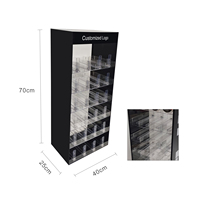 Snus de magasin sans fumée de taille personnalisée multicouche avec poussoir Vitrine présentoir en acrylique