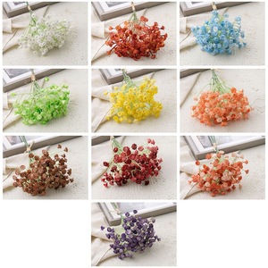 Bouquet de fleurs artificielles CallaFloral en gypsophile, en PVC souple, pour décoration intérieure et mariage MW14003 - Product Image 3