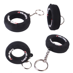 Nueva llegada de goma de PVC 2D 3D forma personalizada <span class=keywords><strong>Anime</strong></span>/llavero de neumático con temática de dibujos animados llaveros de plástico Logo decoración fábrica al por mayor - Product Image 2