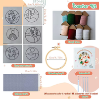 Posavasos Bordados Hechos a Mano, Decoraciones de Escritorio para Oficina, para Principiantes con Cero Conocimientos Básicos, Material Creativo, Regalo
