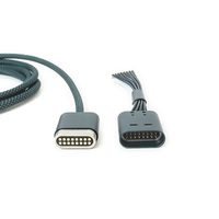 Cable de Extensión Magnético USB3.1 de PVC Personalizado, 10Gbps, 16 Pines, Terminal Macho, Extremo Abierto, con Longitud Personalizada