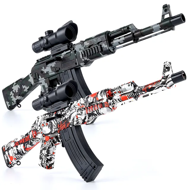 Hot Sale AK-47 Gel Blaster Gun Splatter Ball Blaster Automatic Kid Gel Ball Blaster Gun Toy with Water Beads
