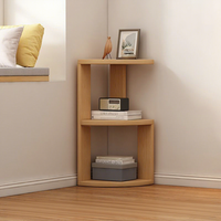 Armoire d'angle moderne en bois avec étagère triangulaire et casier simple pour chambre et salon - Grande capacité, rangement gain de place