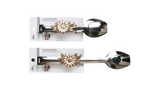 <span class=keywords><strong>Ustensiles</strong></span> en acier inoxydable de style européen Cuillères et pinces à <span class=keywords><strong>salade</strong></span> exquises pour gâteau de buffet de fête et vaisselle de banquet d'anniversaire - Product Image 3