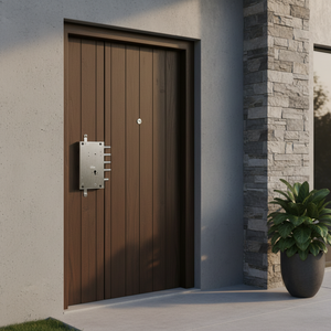 Serratura per Porta Blindata MOTTURA Stile Moderno, Interno/Esterno, Finitura in Acciaio Inox, Cilindro Europeo Destro, Made in Italy - Product Image 3