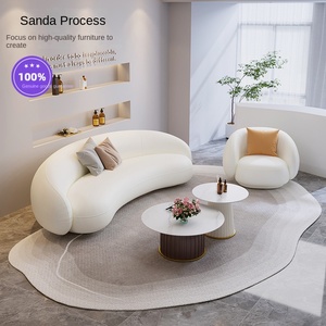 Ánh sáng sang trọng hình vòng cung hình dạng không đều cửa hàng quần áo sofa, Thẩm mỹ viện khu vực nghỉ ngơi tiếp tân sofa nhỏ - Product Image 1